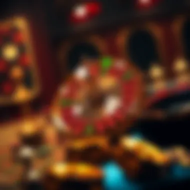 An elegant roulette wheel showcasing its intricate design.