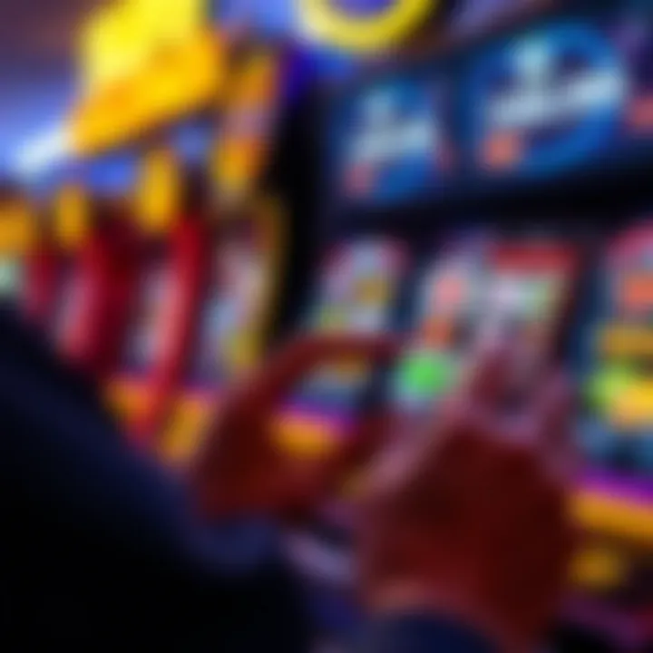 User exploring slot options on smartphone