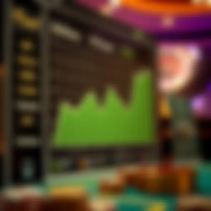 An analytical chart depicting various betting strategies