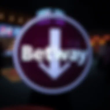 Graphic showcasing the Betway logo with a download symbol