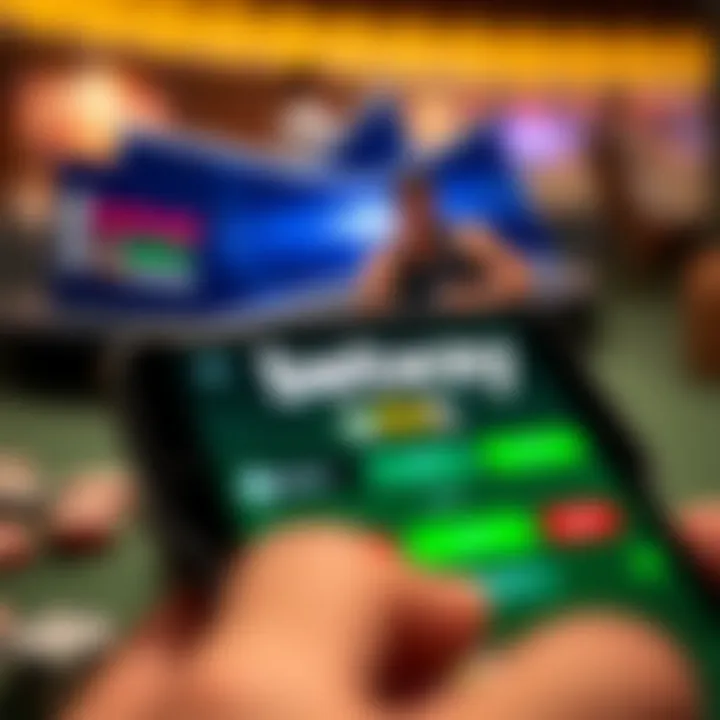 Visual representation of Betway interface on a smartphone