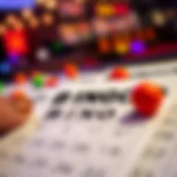 A vibrant display of bingo cards and markers