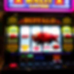 Colorful display of a Buffalo slot machine with reels in motion