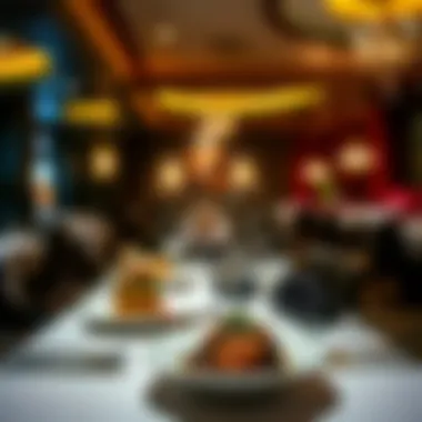 Culinary Delights at Cal Neva Dining area featuring gourmet dishes and an elegant ambiance