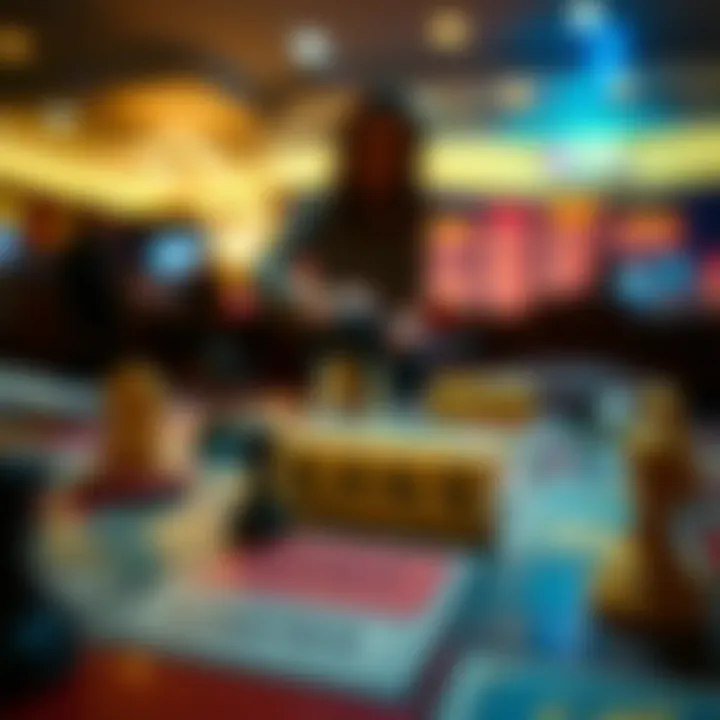 A strategic board game setting symbolizing decision-making in the context of maximizing casino free spins.