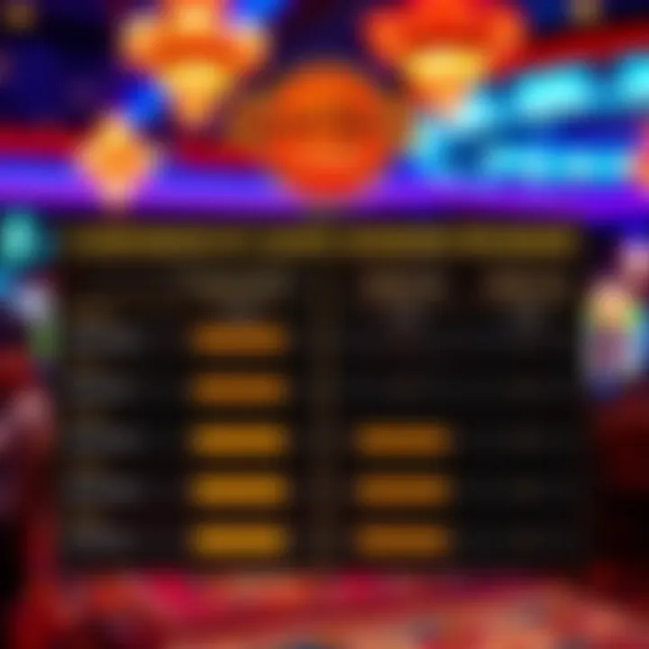 Comparison of Casino Rewards Programs Comparison chart showcasing the Hard Rock Casino Rewards Card against other casino loyalty programs