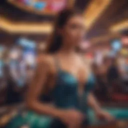 A lively casino show performance in Las Vegas showcasing vibrant lights and dynamic dancers