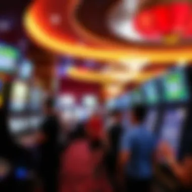 Gaming Experience at Casino4Fun Interior gaming floor with diverse gaming options and enthusiastic players