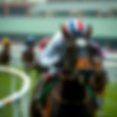 Jockey in Action at Cheltenham Close-up of a jockey guiding a horse during the Cheltenham Races