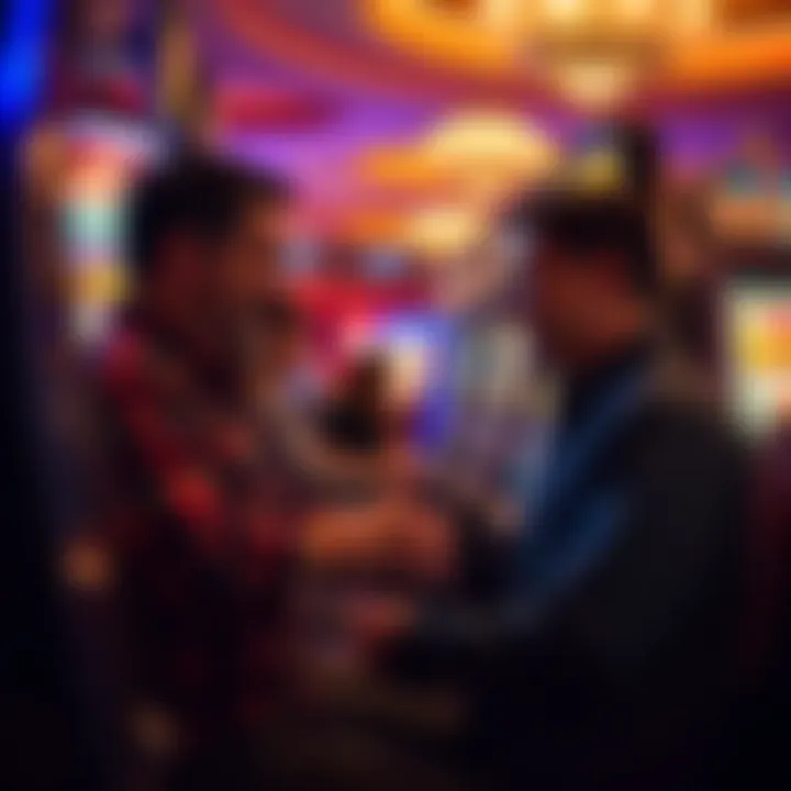 Players engaging with the Chicken Run slot machine in a casino setting.