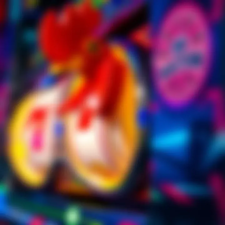 Detailed close-up of the slot machine's intricate design elements.