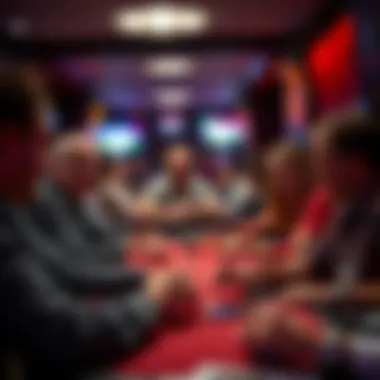 A group of enthusiastic players engaged in a lively discussion while playing.