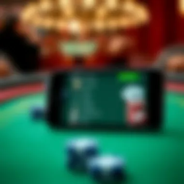 Mobile poker game interface showcasing various game options