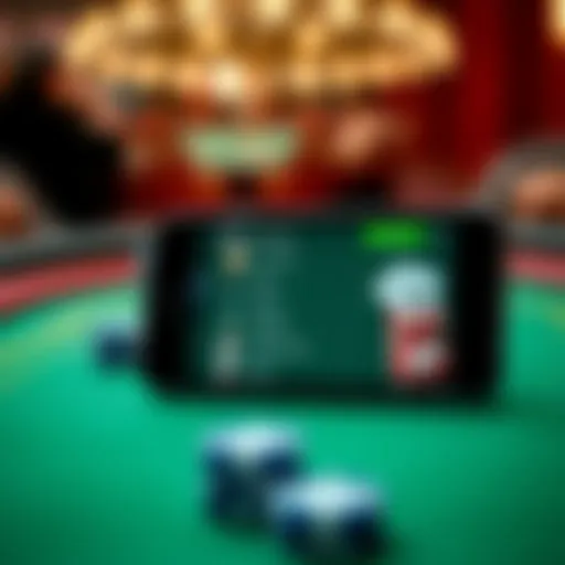 Mobile poker game interface showcasing various game options