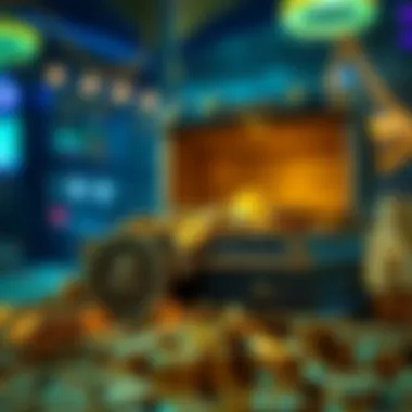 The Allure of Riches Treasure chest overflowing with gold coins