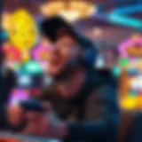 Gamer celebrating a bitcoin reward