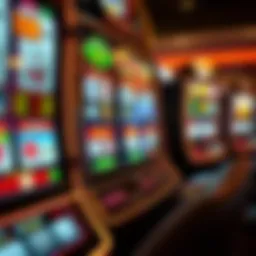 Detailed view of electronic poker machine interface