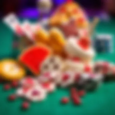 An array of sweet treats and candies designed to keep spirits high during the game.