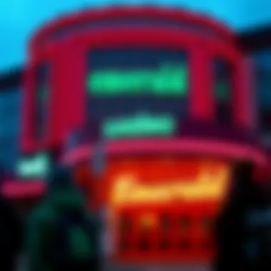 Emerald Casino's Vibrant Facade Exterior view of Emerald Casino showcasing its vibrant facade