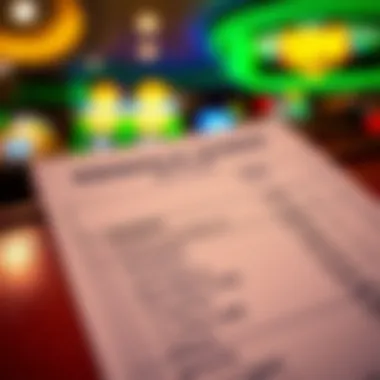 Betting Slip at Emerald Queen Casino A close-up of a betting slip highlighting various sports options