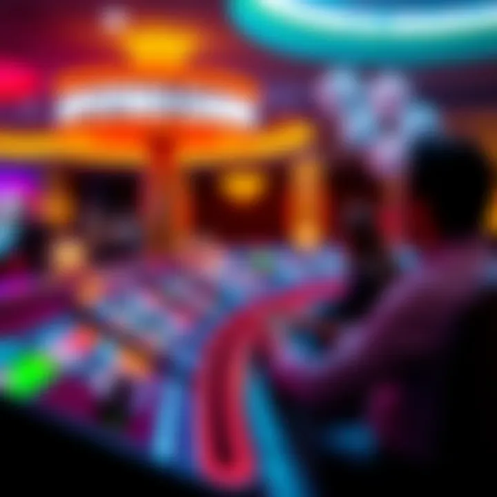 Balancing Entertainment and Responsibility in Casino Ads A balanced imagery showing the entertainment aspect of casino ads.