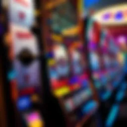 A close-up of a slot machine's intricate mechanics