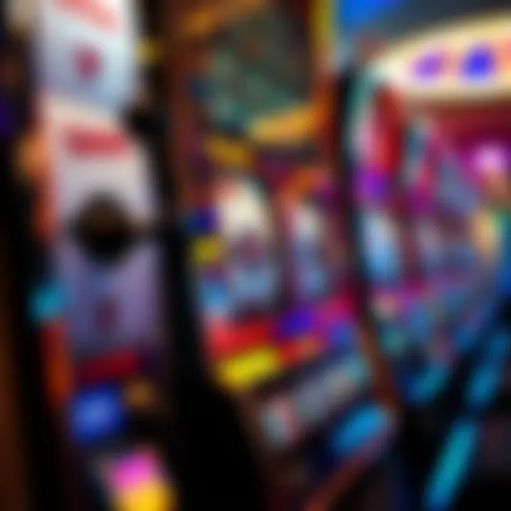 A close-up of a slot machine's intricate mechanics