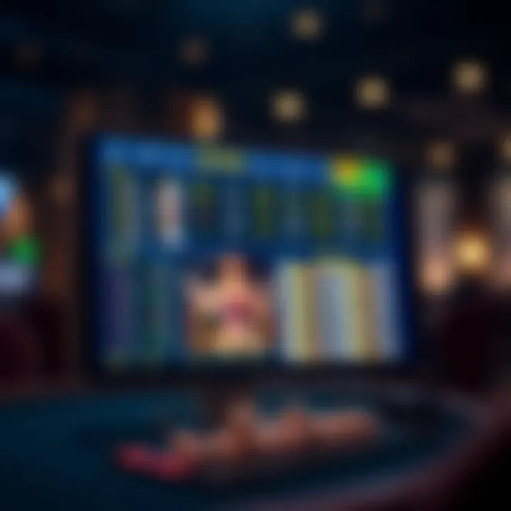 Illustration of online betting interface