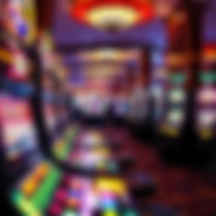 Vibrant Gaming Atmosphere at Caesars Gaming floor with various slot machines and tables