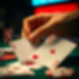 Detailed view of marked playing cards