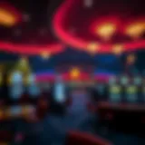 A panoramic view of the main casino in Carter Lake, showcasing its vibrant atmosphere and architecture.