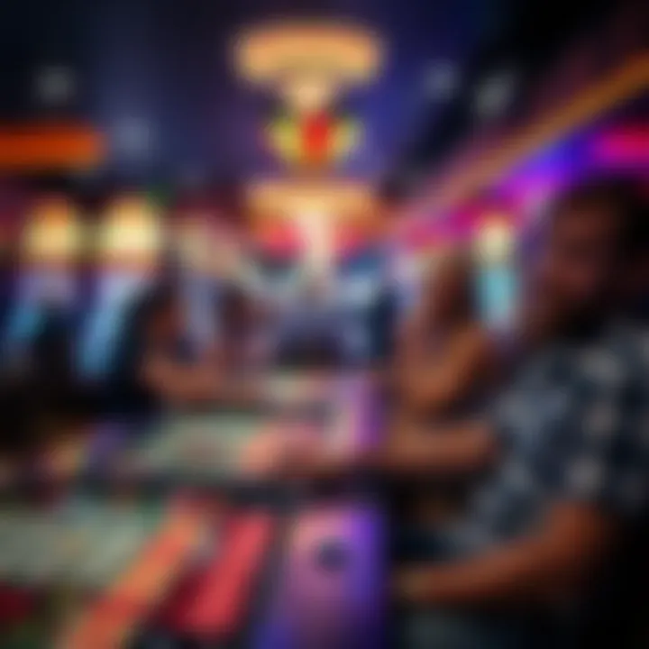 Lively Casino Event in Carter Lake A lively casino event featuring guests enjoying games, reflecting the social aspect of gambling in the community.