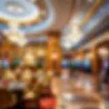 Luxurious casino lobby without resort fees