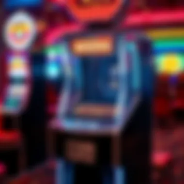 Modern Design of Electronic Coin Flipper Modern electronic coin flipper machine with digital display in a casino setting