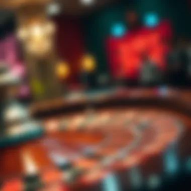 Roulette Game in Action A strategic game of roulette with a spinning wheel