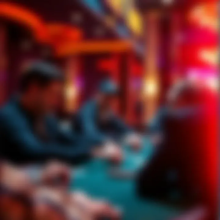 A group of players engaged in an intense WSOP private game