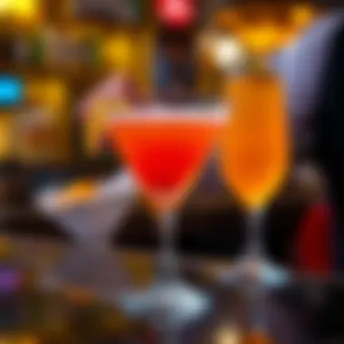 Signature Cocktail Elegance Close-up of a signature cocktail crafted by the expert mixologists at El Fenix