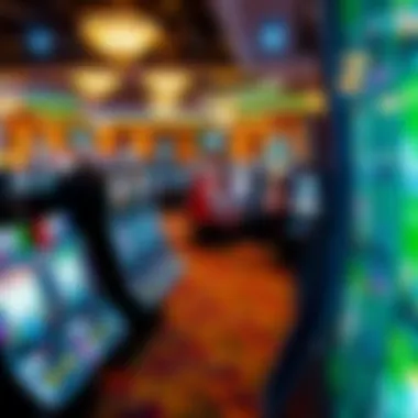 Diverse Gaming Atmosphere at Erie Downs A vibrant gaming floor filled with diverse slot machines and table games