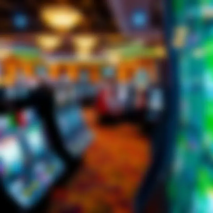 Diverse Gaming Atmosphere at Erie Downs A vibrant gaming floor filled with diverse slot machines and table games