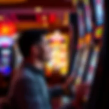 Engaging Slot Machine Experience An engaging moment of a player enjoying a slot machine experience.