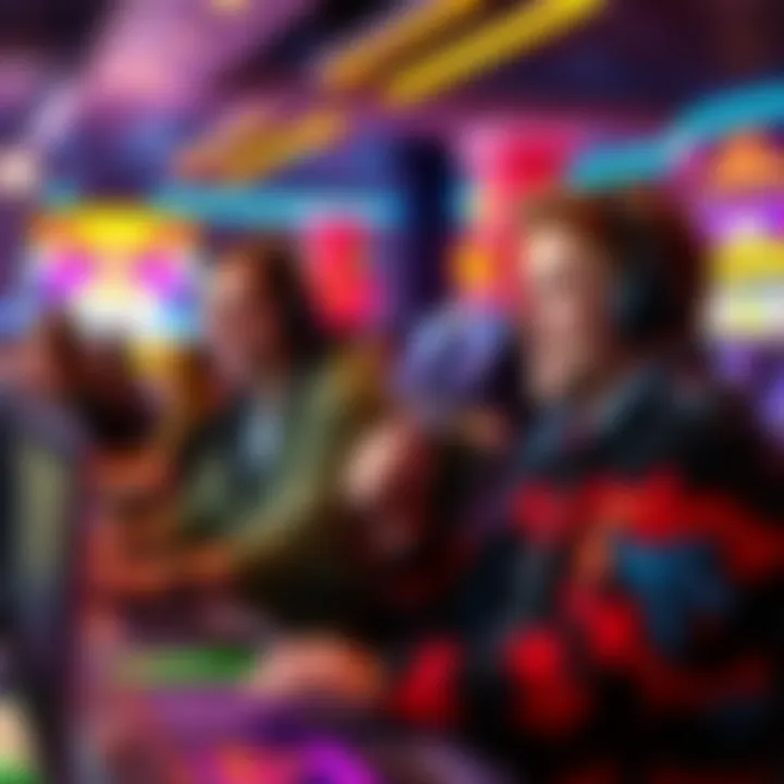 A vibrant illustration of players engaging in online gaming sessions