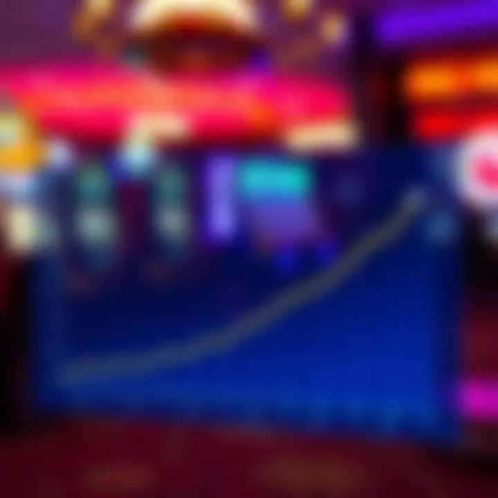 A graph depicting the rise in popularity of free games with real money rewards