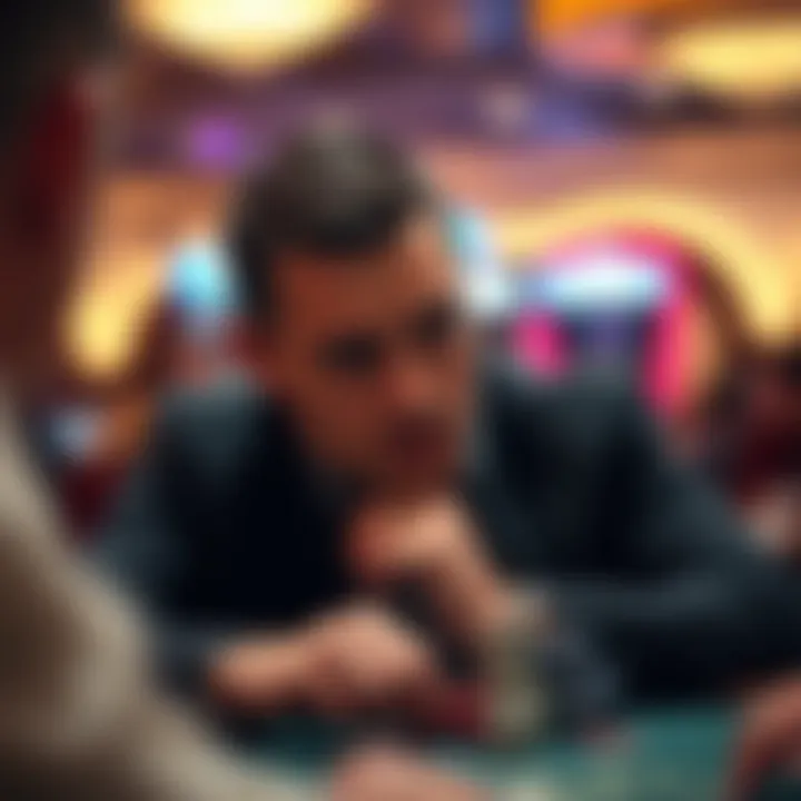 Player Deep in Thought Close-up of a player deep in thought during a game