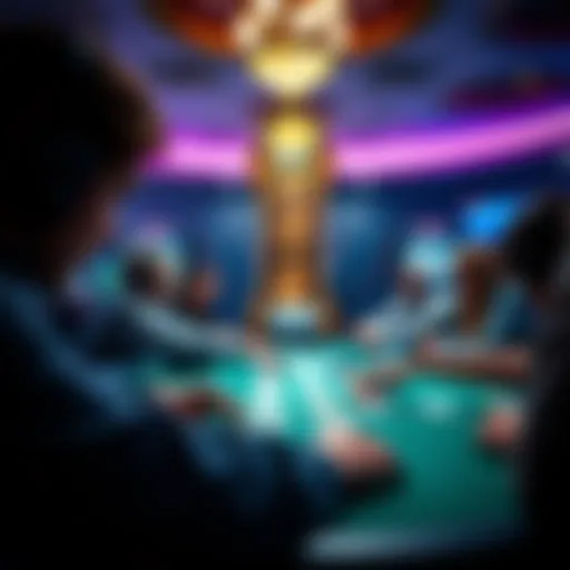 Visual representation of online poker gameplay