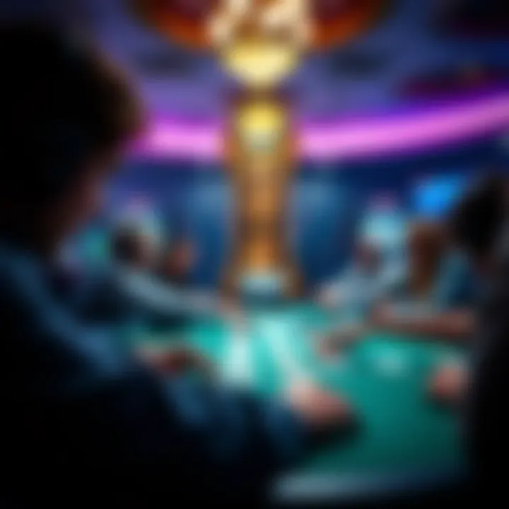 Online Poker Gameplay Experience Visual representation of online poker gameplay