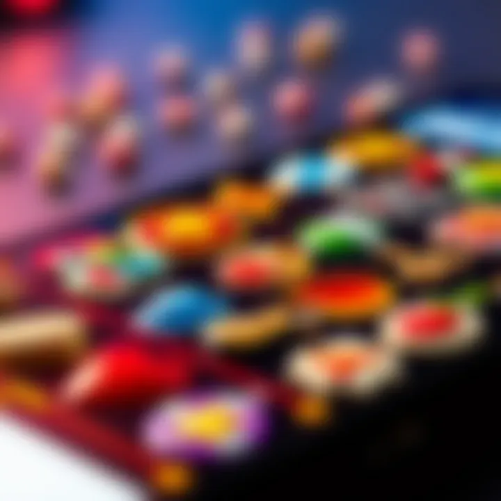 An array of different slot game icons on a mobile screen