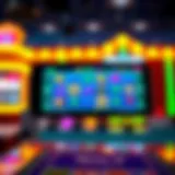 A smartphone displaying a vibrant slot game interface