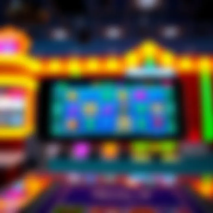 A smartphone displaying a vibrant slot game interface