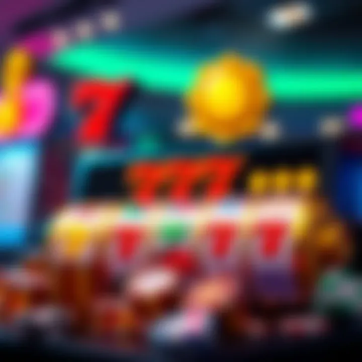 Illustration of various bonus symbols related to online slots