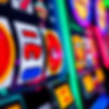 Close-up of a GA lottery slot machine with game symbols